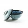 Kiji Stoneware & Ceramics Blue Wave Covered Bowl