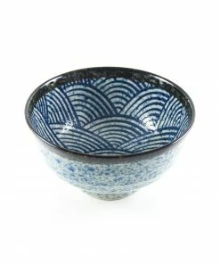 Kiji Stoneware & Ceramics Tableware Blue Wave Noodle Bowl