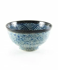 Kiji Stoneware & Ceramics Tableware Blue Wave Noodle Bowl