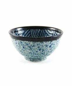 Kiji Stoneware & Ceramics Blue Wave Rice Bowl Tableware
