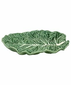 Bordallo Pinheiro Tableware Cabbage Leaf Oval Platter