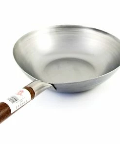 Chinese Tableware Carbon Steel Wok - Flat Base 33cm Dia Cookware