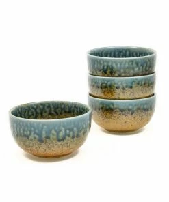 Kiji Stoneware & Ceramics Chouseki Blue Gold Bowl 13cm Dia X 7cm