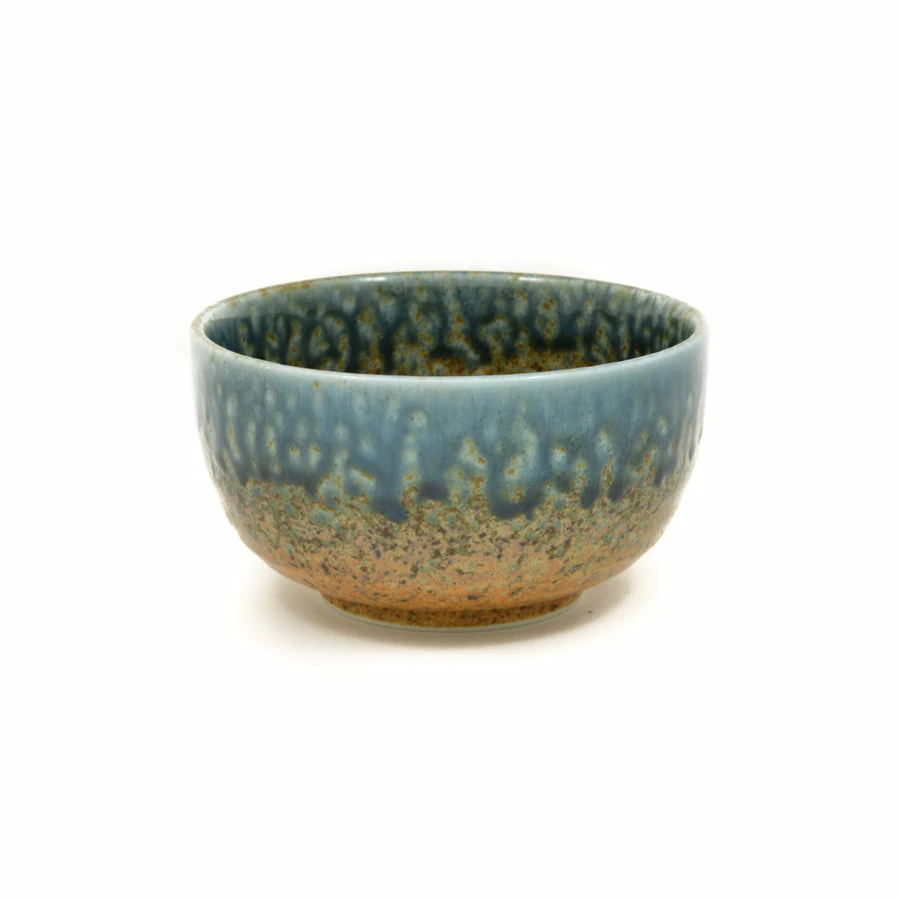 Kiji Stoneware & Ceramics Chouseki Blue Gold Bowl 13cm Dia X 7cm