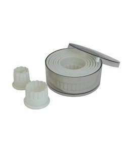 De Buyer Box Of 9 Fluted Round Pastry Cutters Cookware