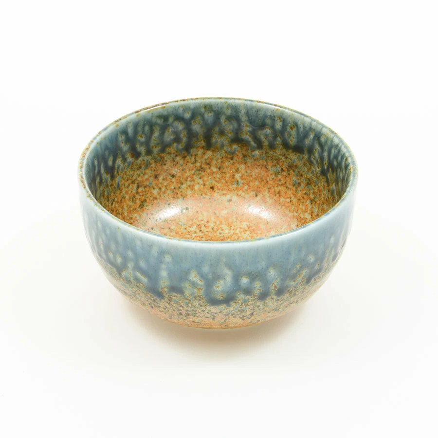 Kiji Stoneware & Ceramics Chouseki Blue Gold Bowl 13cm Dia X 7cm