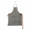 Dutchdeluxes Canvas BBQ Apron In Grey-Green