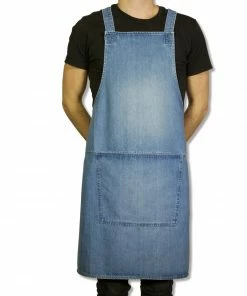 Cookware Dutchdeluxes Denim Suspender Apron In Blue