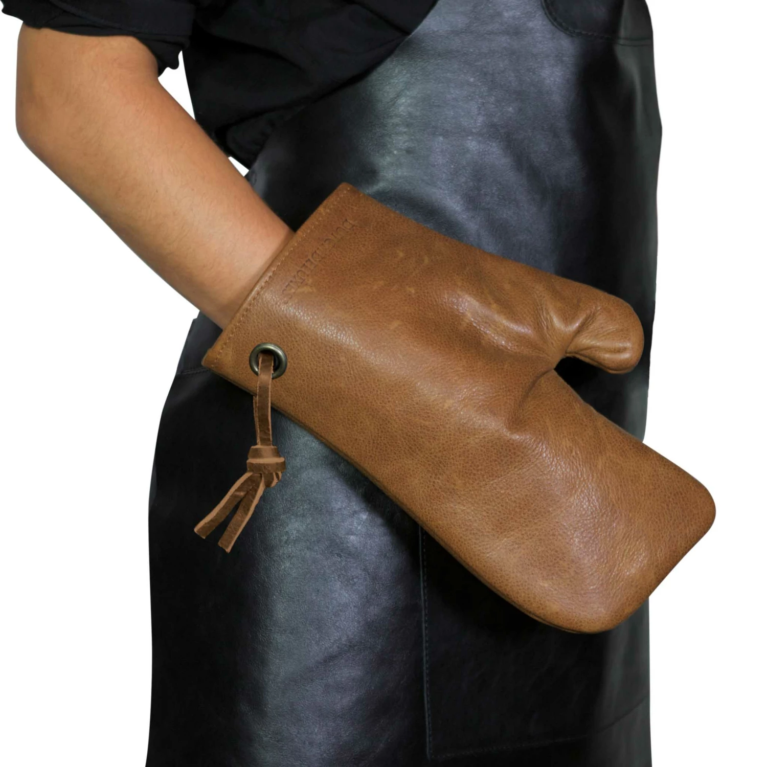 Cookware Dutchdeluxes Leather Oven Glove In Vintage Camel