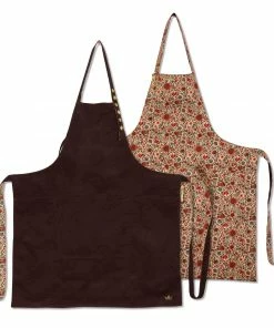 Dutchdeluxes Reversible Apron - Purple & Flower Field Cookware