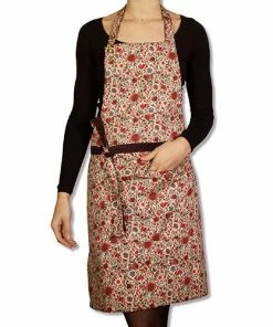 Dutchdeluxes Reversible Apron - Purple & Flower Field Cookware