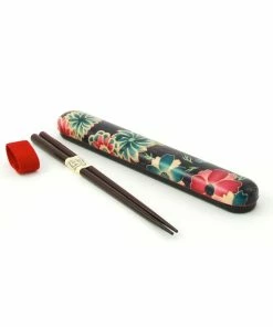 Hakoya Floral Travel Chopsticks Bento Boxes