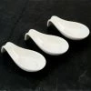 Kiji Stoneware & Ceramics White Drop Handle Canape Dish X 12