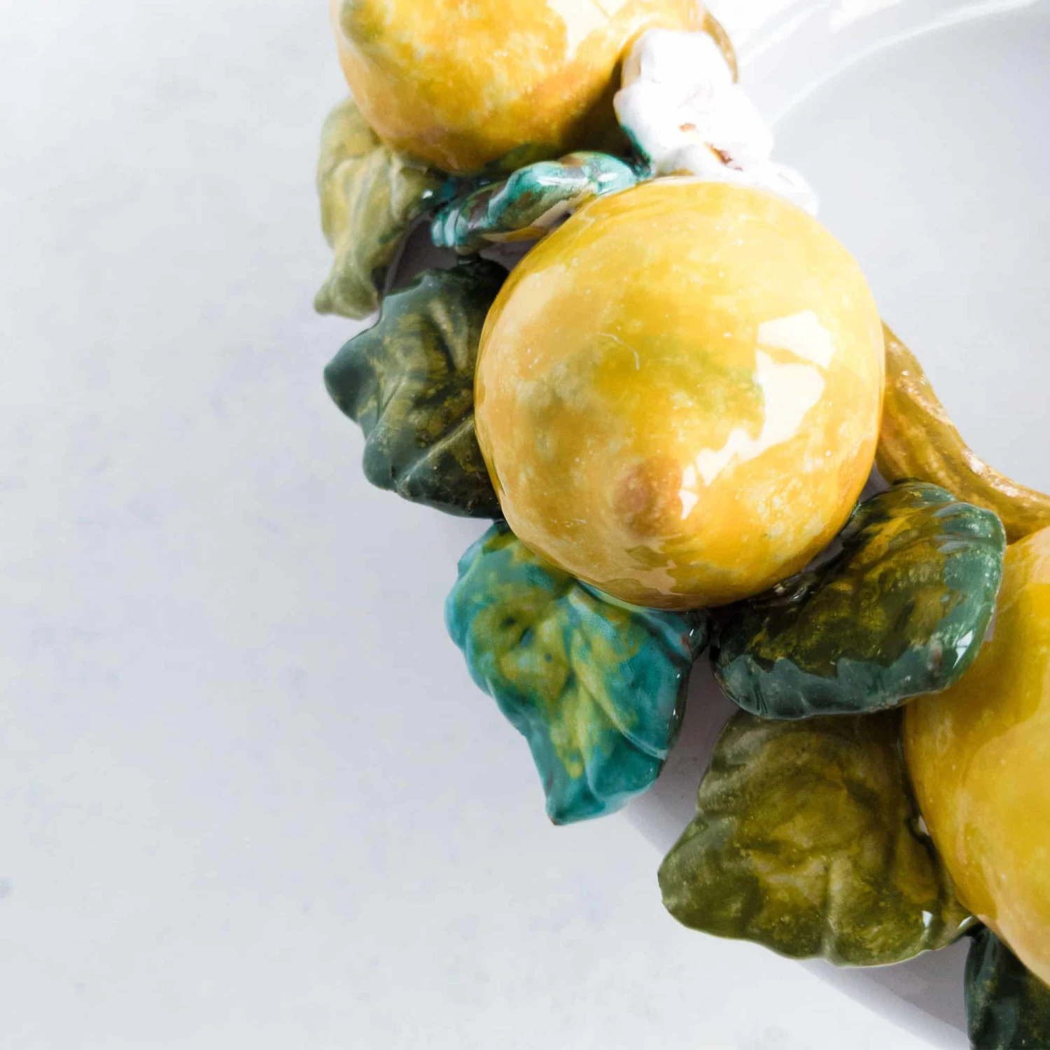 Ceramiche Toscane Handmade Tuscan Lemon Bowl 35cm Tableware