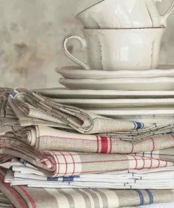 Coucke Kitchen Linen French Linen Tea Towel - EGR Bleu