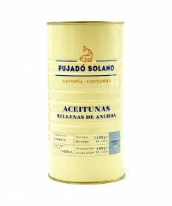 Pujado Solano Manzanilla Olives With Anchovy 1.4kg Ingredients