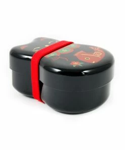 Hakoya Maruko Black Cat 2-Tier Bento Box 520ml Tableware