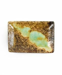 Kiji Stoneware & Ceramics Tableware Midori Oblong Sushi Plate 21.5 X 14.5cm