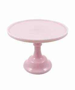Professional Patisserie Supplies Mosser Glass Pink Milk Glass Cake Stand 10"