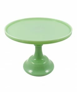 Mosser Glass Jade Milk Glass Cake Stand