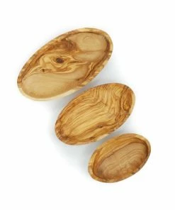 Naturally Med Tableware Olive Wood Stacking Bowl Set