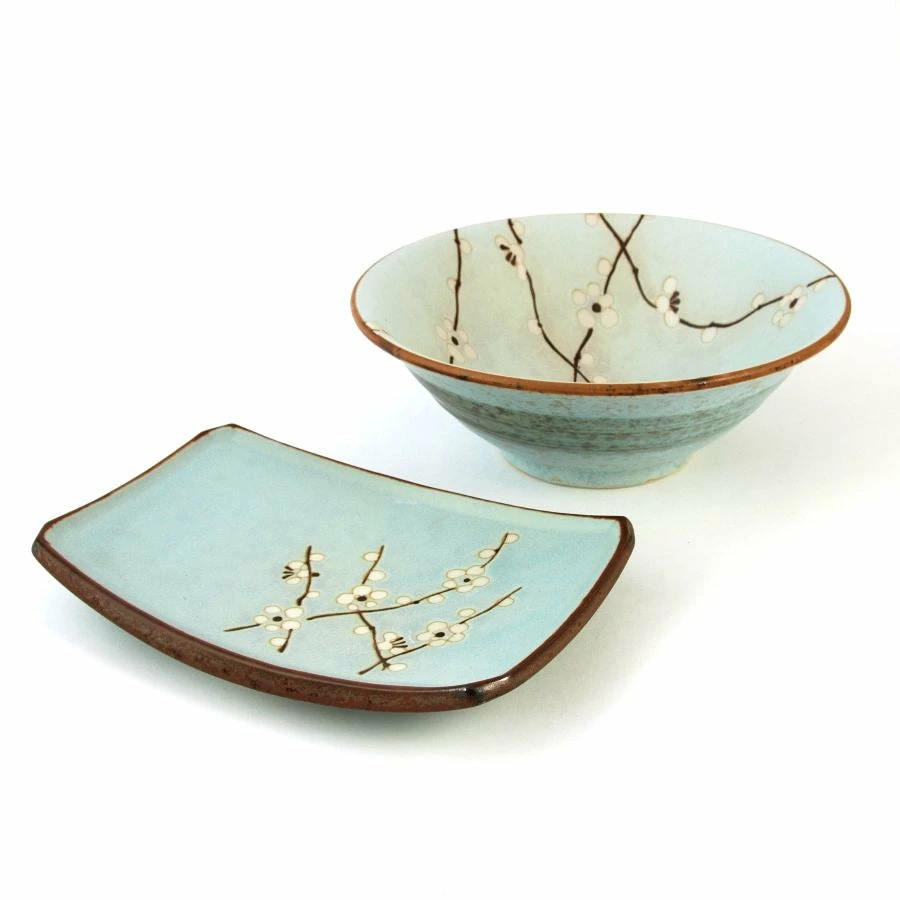 Kiji Stoneware & Ceramics Tableware Sakura Blossom Soup Bowl 19.5cm Dia