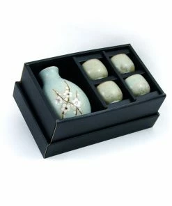Kiji Stoneware & Ceramics Sakura Blossom Sake Set Tableware