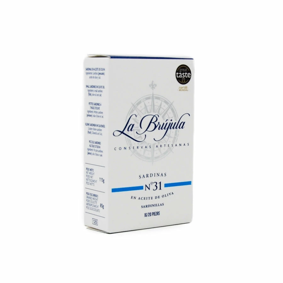 Ingredients La Brujula Sardinillas - Small Sardines 115g
