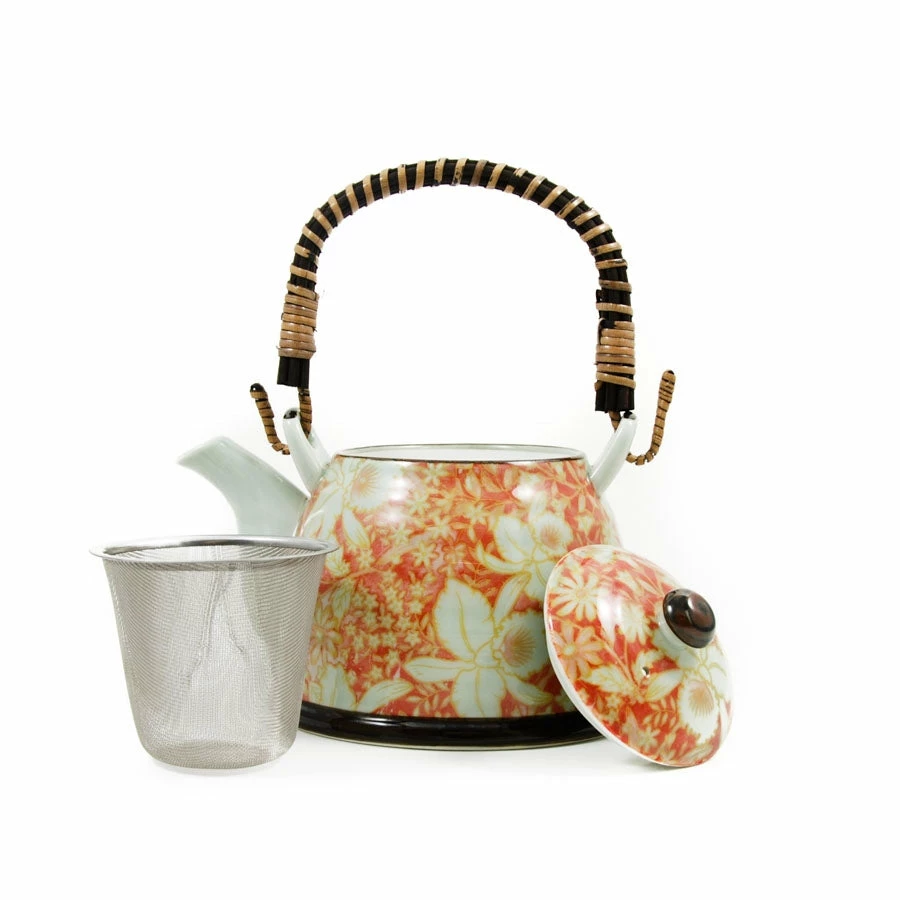 Kiji Stoneware & Ceramics Suisen Red Japanese Teapot Tableware