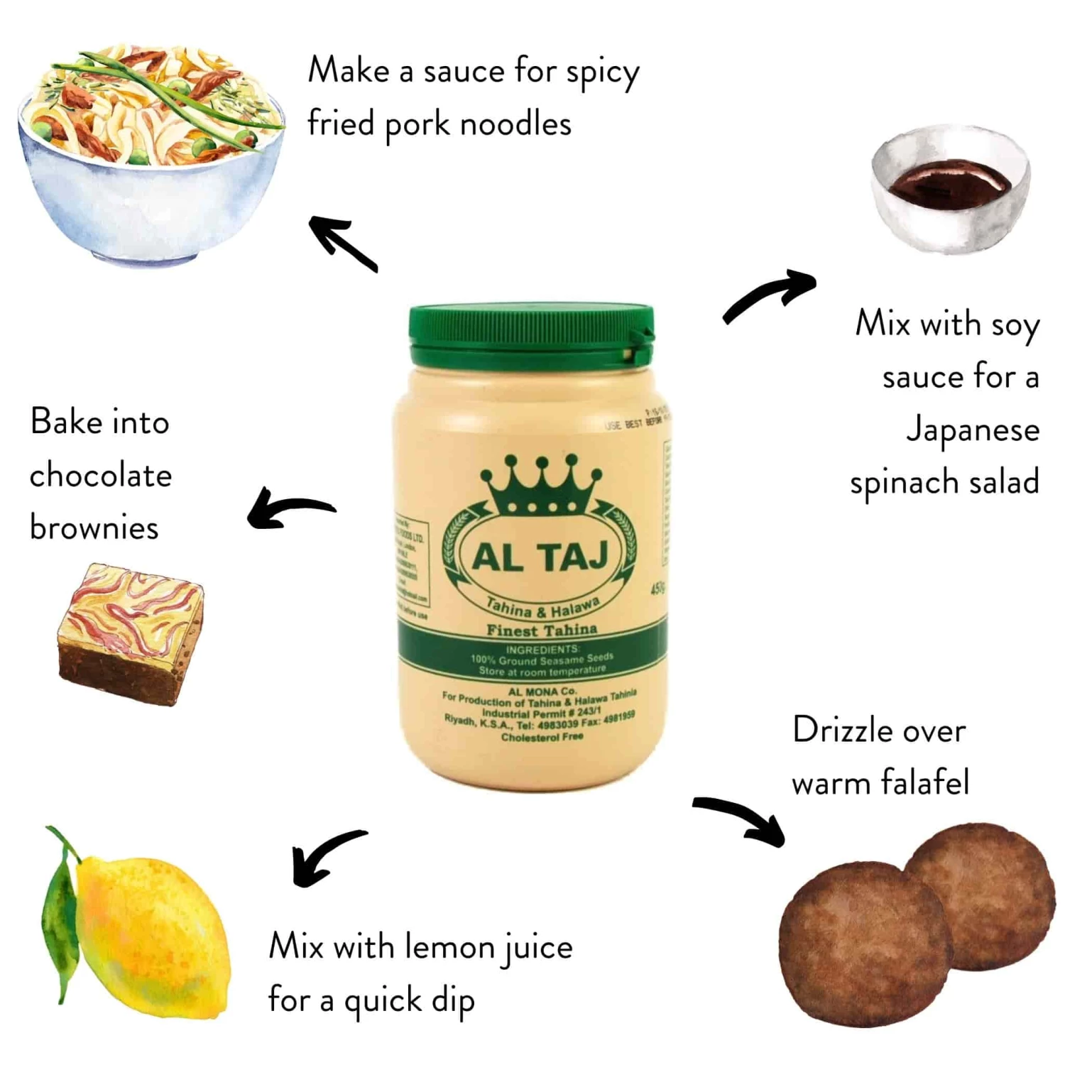 Al Taj Tahini 450g Ingredients