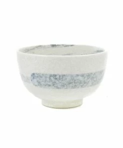 Kiji Stoneware & Ceramics White & Grey Swoosh Noodle Bowl Tableware