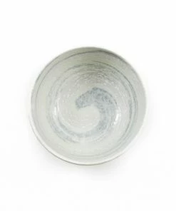 Kiji Stoneware & Ceramics White & Grey Swoosh Noodle Bowl Tableware
