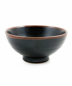 Kiji Stoneware & Ceramics Black Stoneware Ramen Bowl Tableware